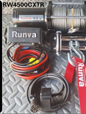 RUNVA WINCH - Steel Cable 4500lbs (2 041Kg) 12V - 2 x Remotes(Wire+Wireless)
