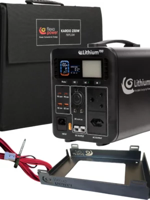 Lithium700-SB50 Power Station & KAROO230W Portable Solar Combo